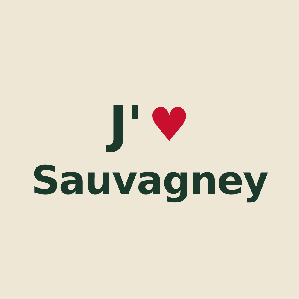 Tote bag personnalisé Sauvagney — design J'aime Sauvagney