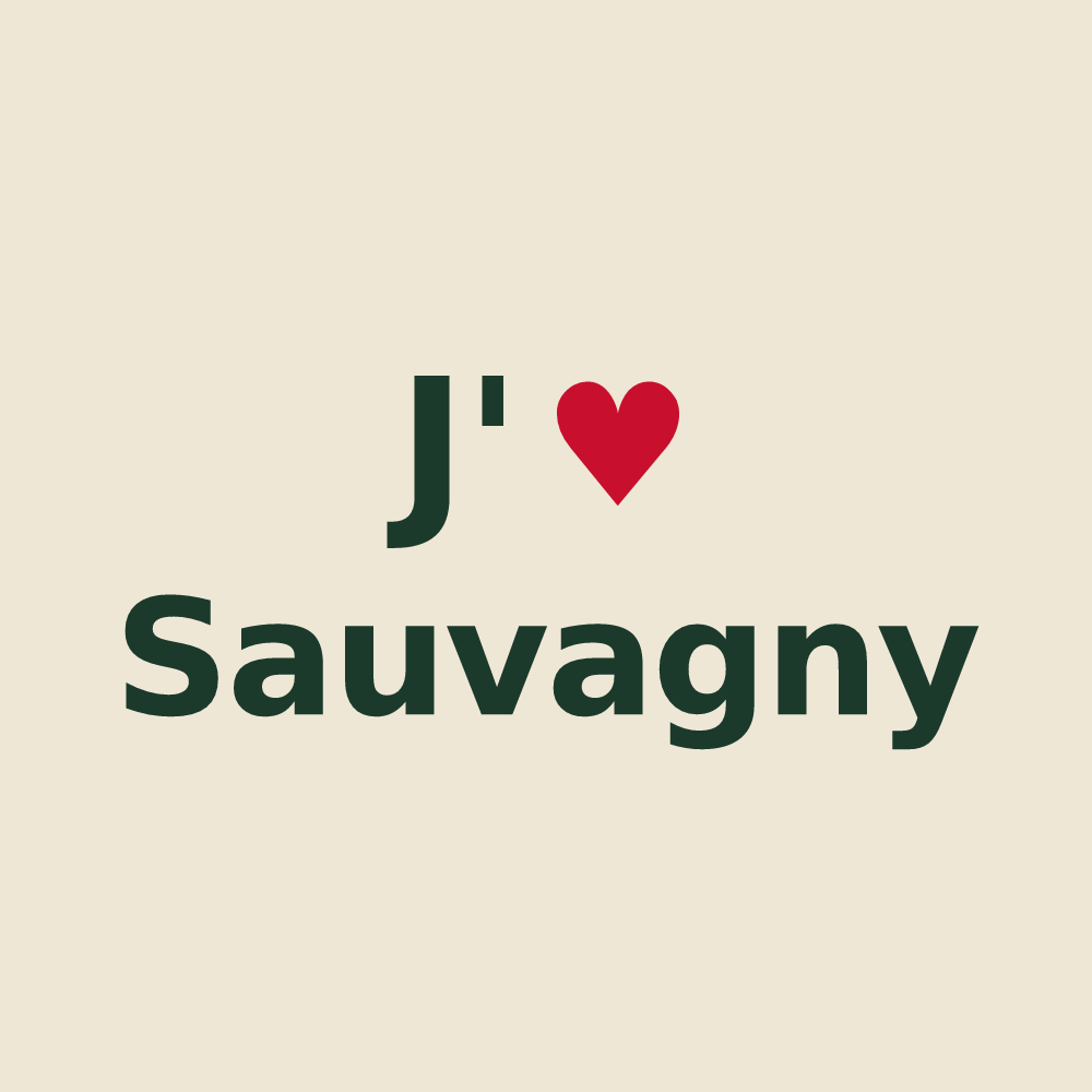 Tote bag personnalisé Sauvagny — design J'aime Sauvagny