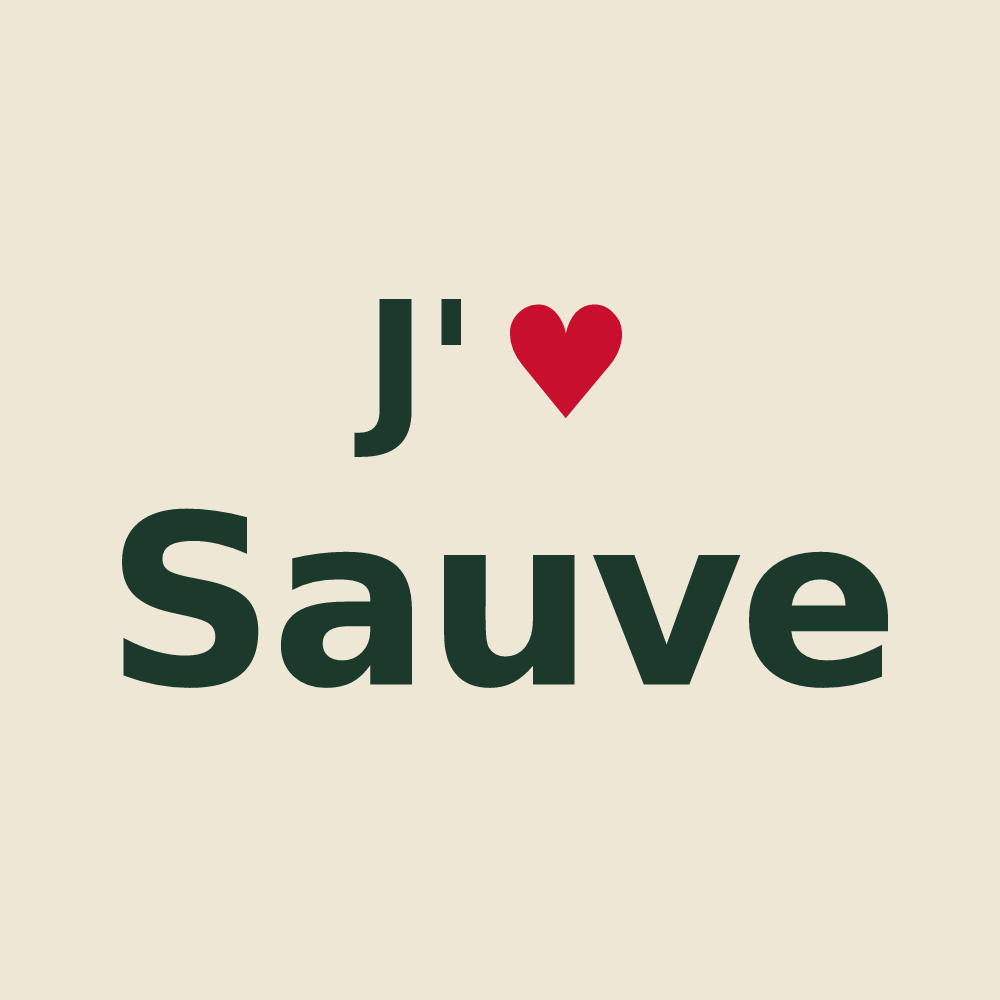 Tote bag personnalisé Sauve — design J'aime Sauve