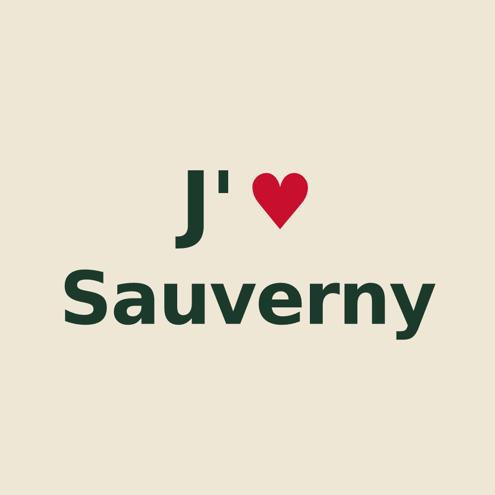 Tote bag personnalisé Sauverny — design J'aime Sauverny