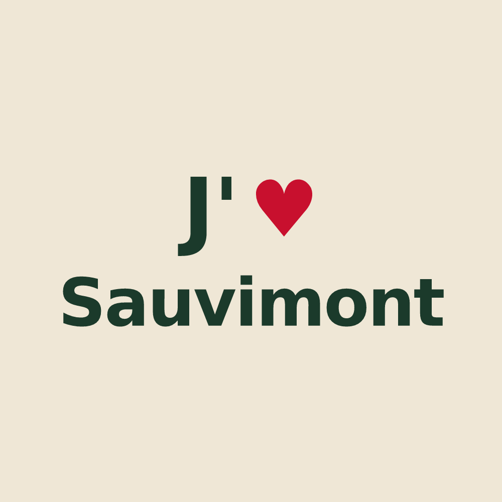 Tote bag personnalisé Sauvimont — design J'aime Sauvimont