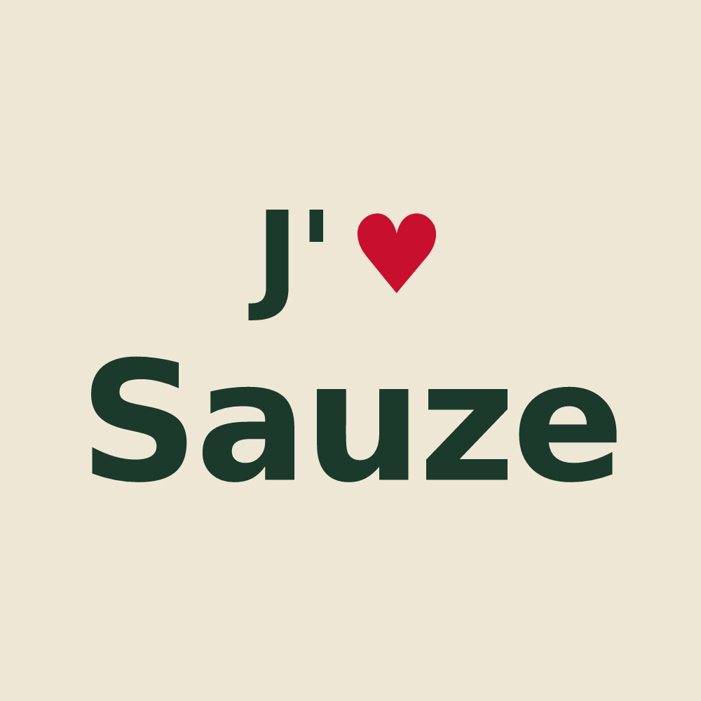 Tote bag personnalisé Sauze — design J'aime Sauze