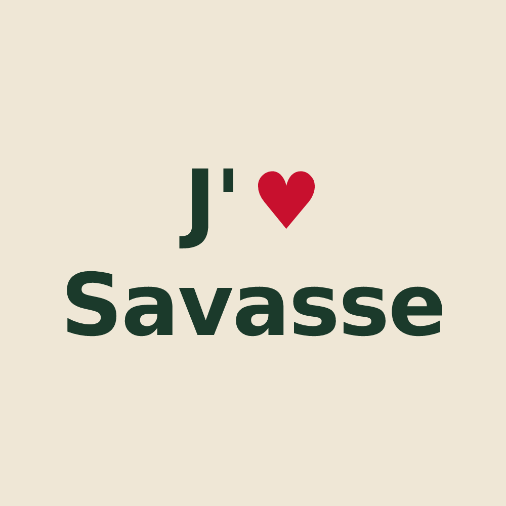 Tote bag personnalisé Savasse — design J'aime Savasse
