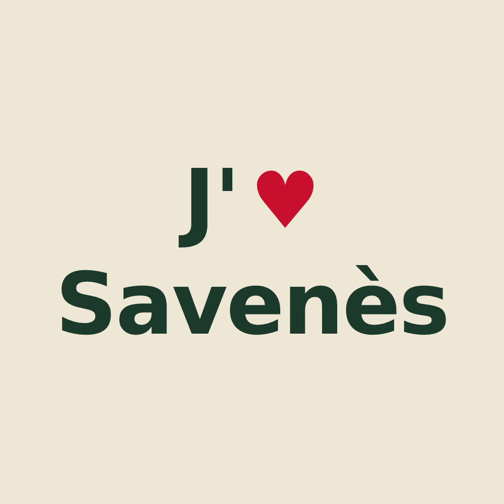 Tote bag personnalisé Savenès — design J'aime Savenès