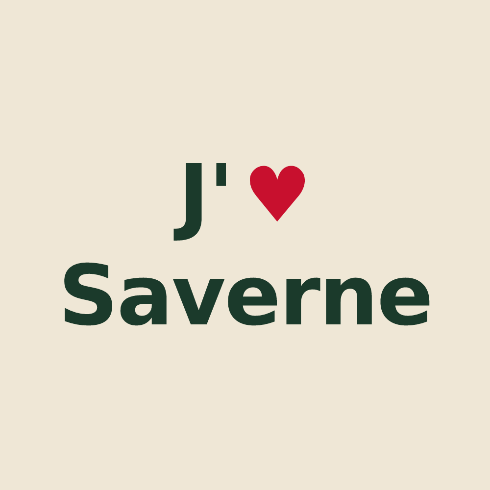 Tote bag personnalisé Saverne — design J'aime Saverne