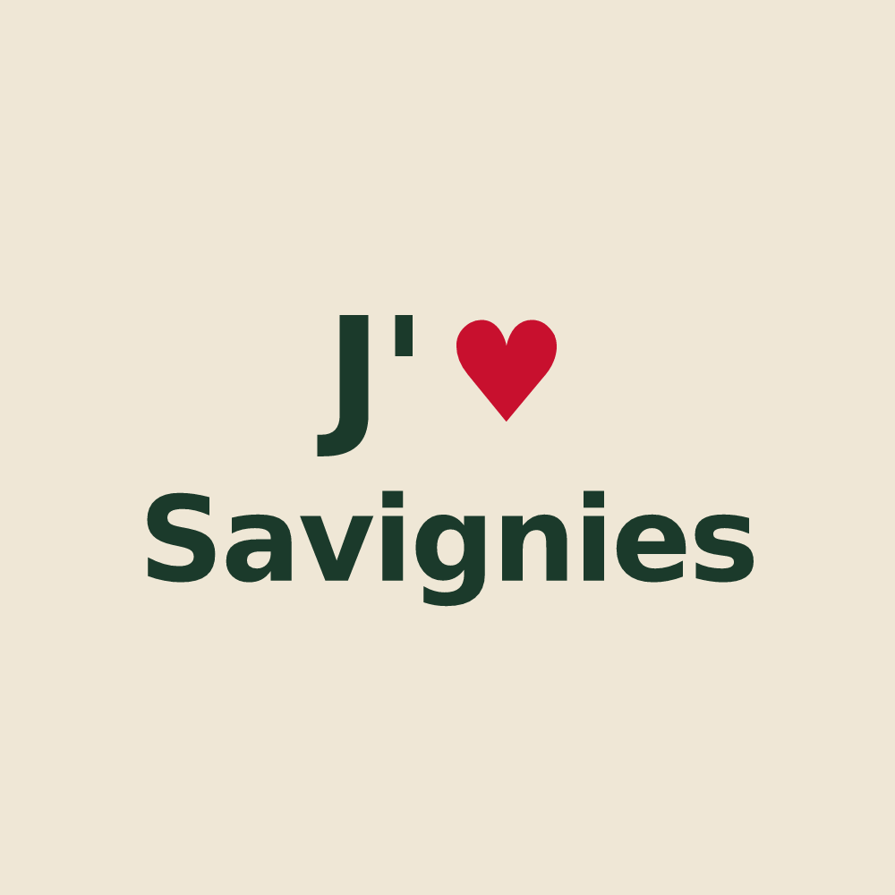 Tote bag personnalisé Savignies — design J'aime Savignies