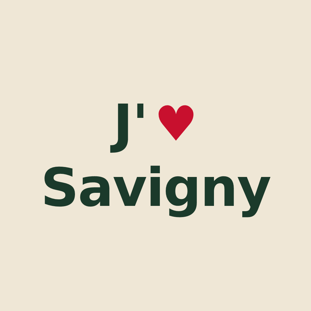 Tote bag personnalisé Savigny — design J'aime Savigny