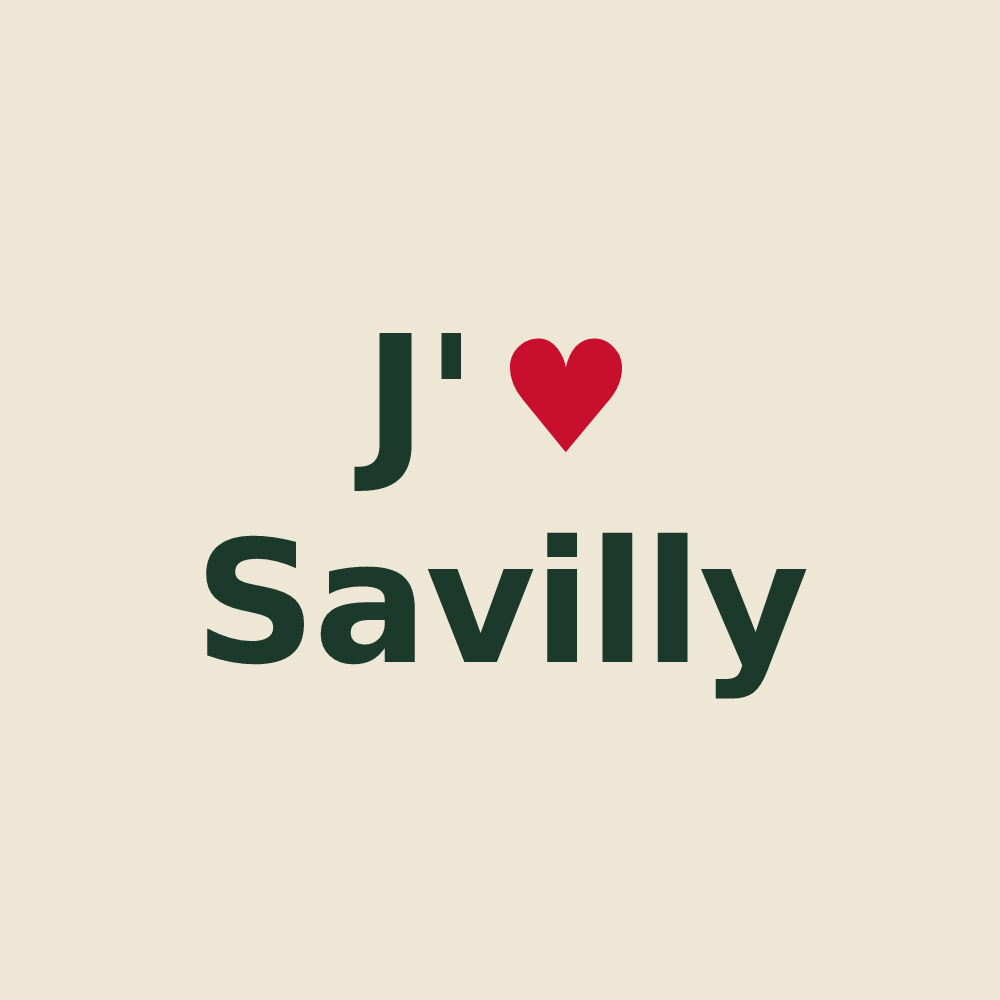 Tote bag personnalisé Savilly — design J'aime Savilly