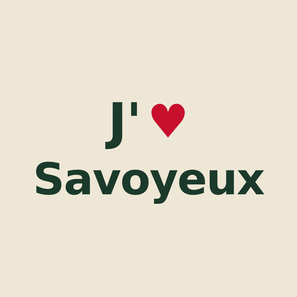 Tote bag personnalisé Savoyeux — design J'aime Savoyeux
