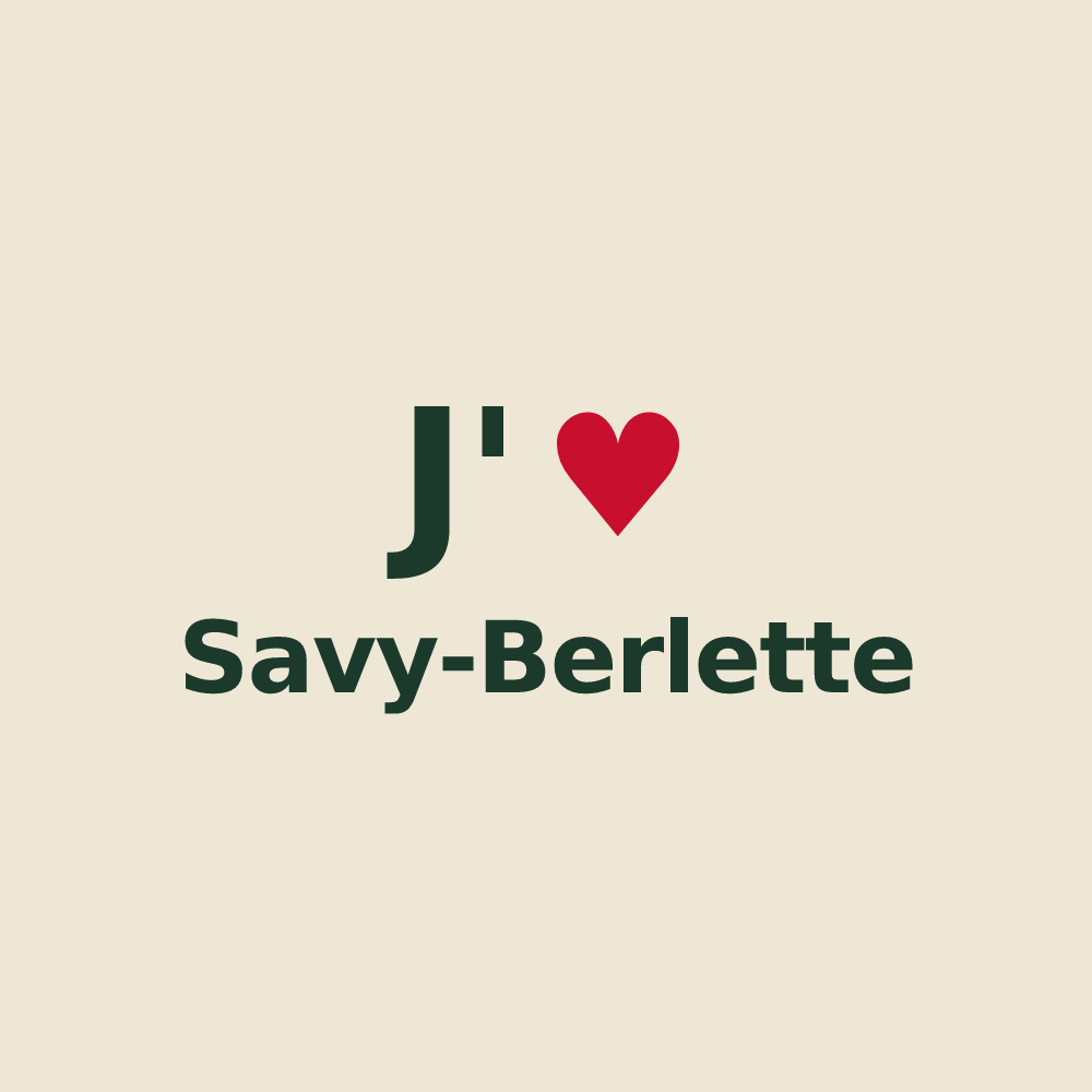 Tote bag personnalisé Savy-Berlette — design J'aime Savy-Berlette