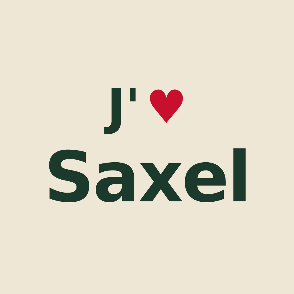 Tote bag personnalisé Saxel — design J'aime Saxel
