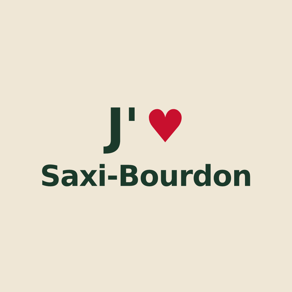 Tote bag personnalisé Saxi-Bourdon — design J'aime Saxi-Bourdon