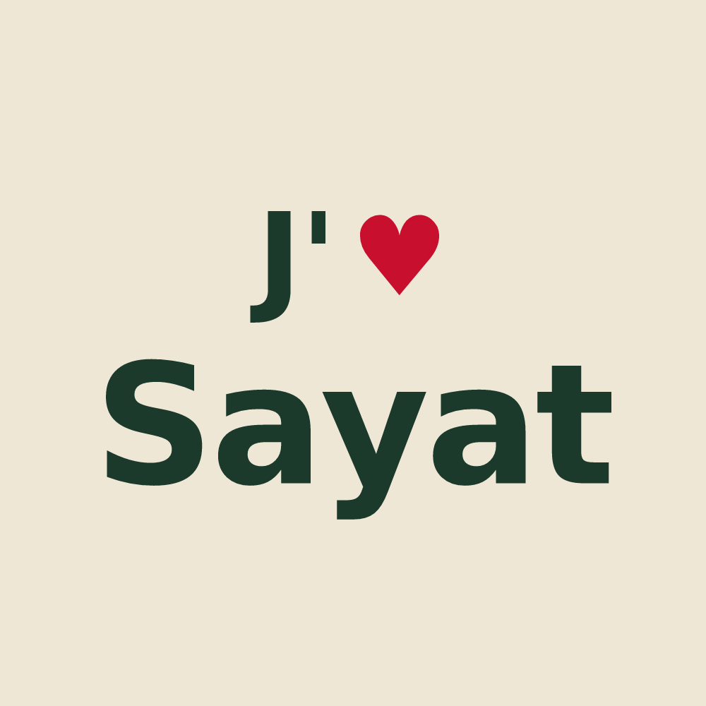 Tote bag personnalisé Sayat — design J'aime Sayat