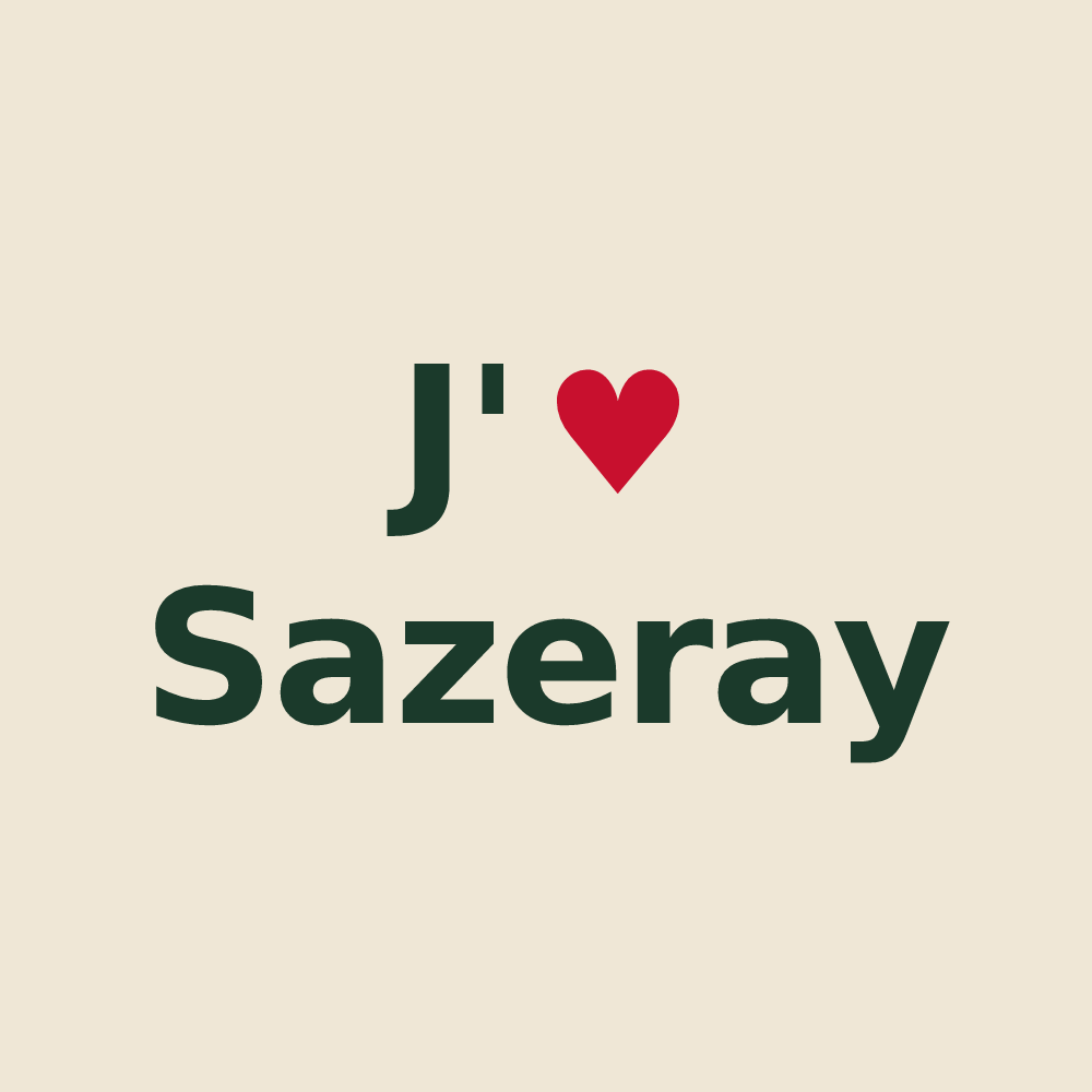 Tote bag personnalisé Sazeray — design J'aime Sazeray