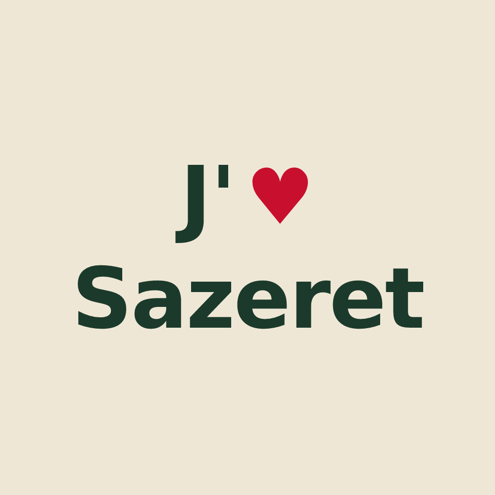 Tote bag personnalisé Sazeret — design J'aime Sazeret