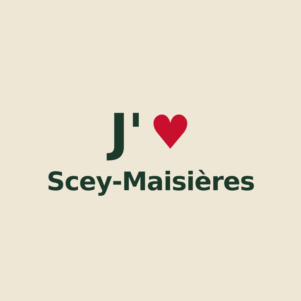Tote bag personnalisé Scey-Maisières — design J'aime Scey-Maisières