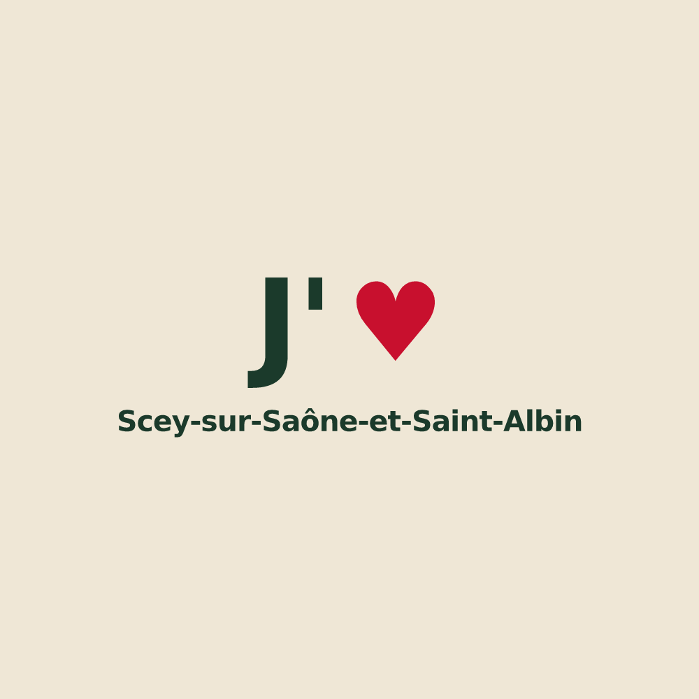 Tote bag personnalisé Scey-sur-Saône-et-Saint-Albin — design J'aime Scey-sur-Saône-et-Saint-Albin