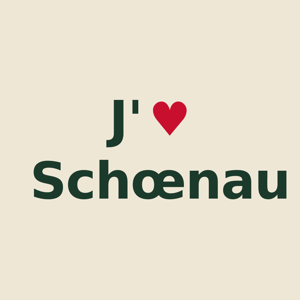 Tote bag personnalisé Schœnau — design J'aime Schœnau