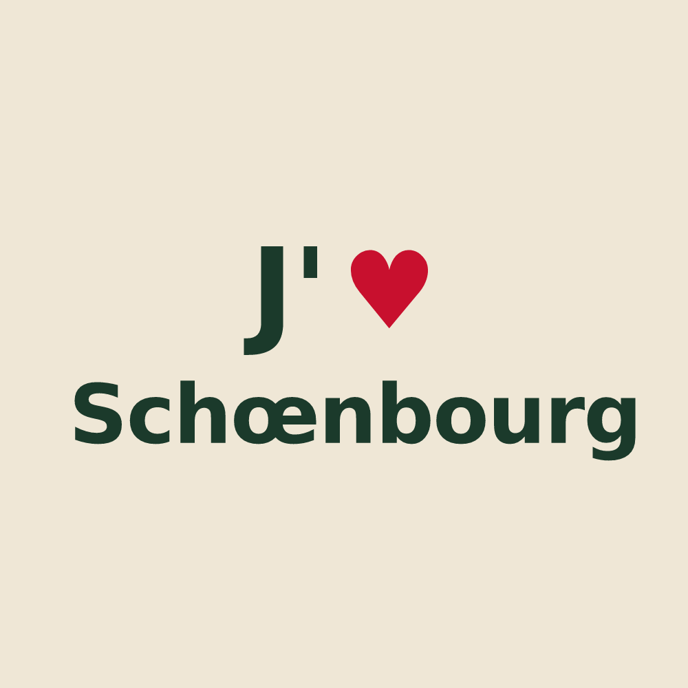 Tote bag personnalisé Schœnbourg — design J'aime Schœnbourg
