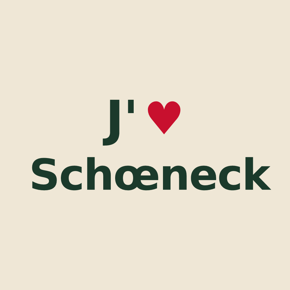 Tote bag personnalisé Schœneck — design J'aime Schœneck
