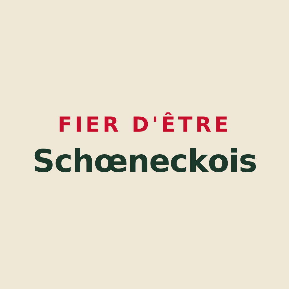 Tote bag « Fier d'être Schœneckois » — design pour Schœneck