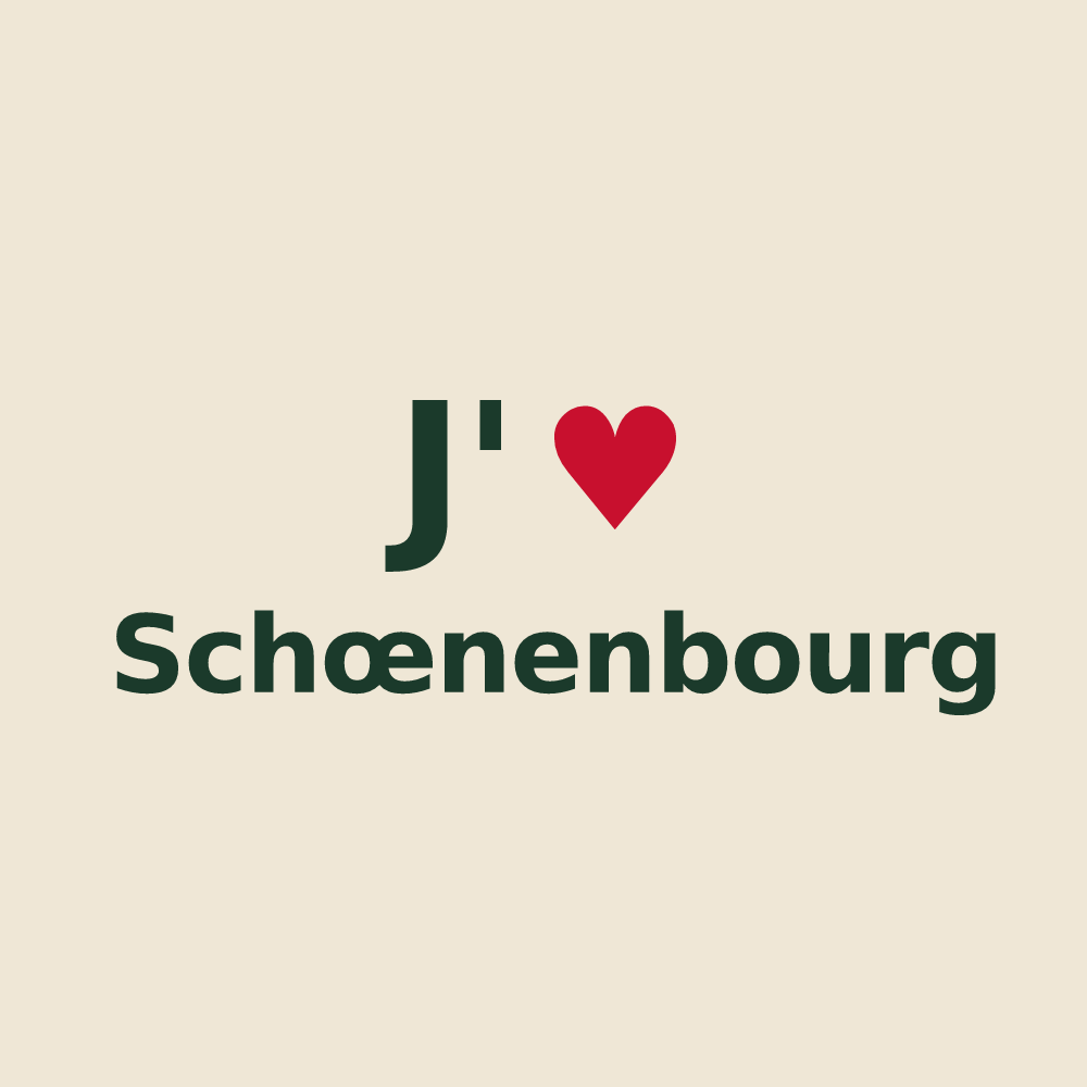 Tote bag personnalisé Schœnenbourg — design J'aime Schœnenbourg