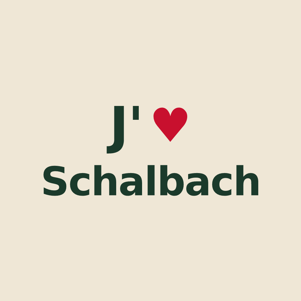 Tote bag personnalisé Schalbach — design J'aime Schalbach