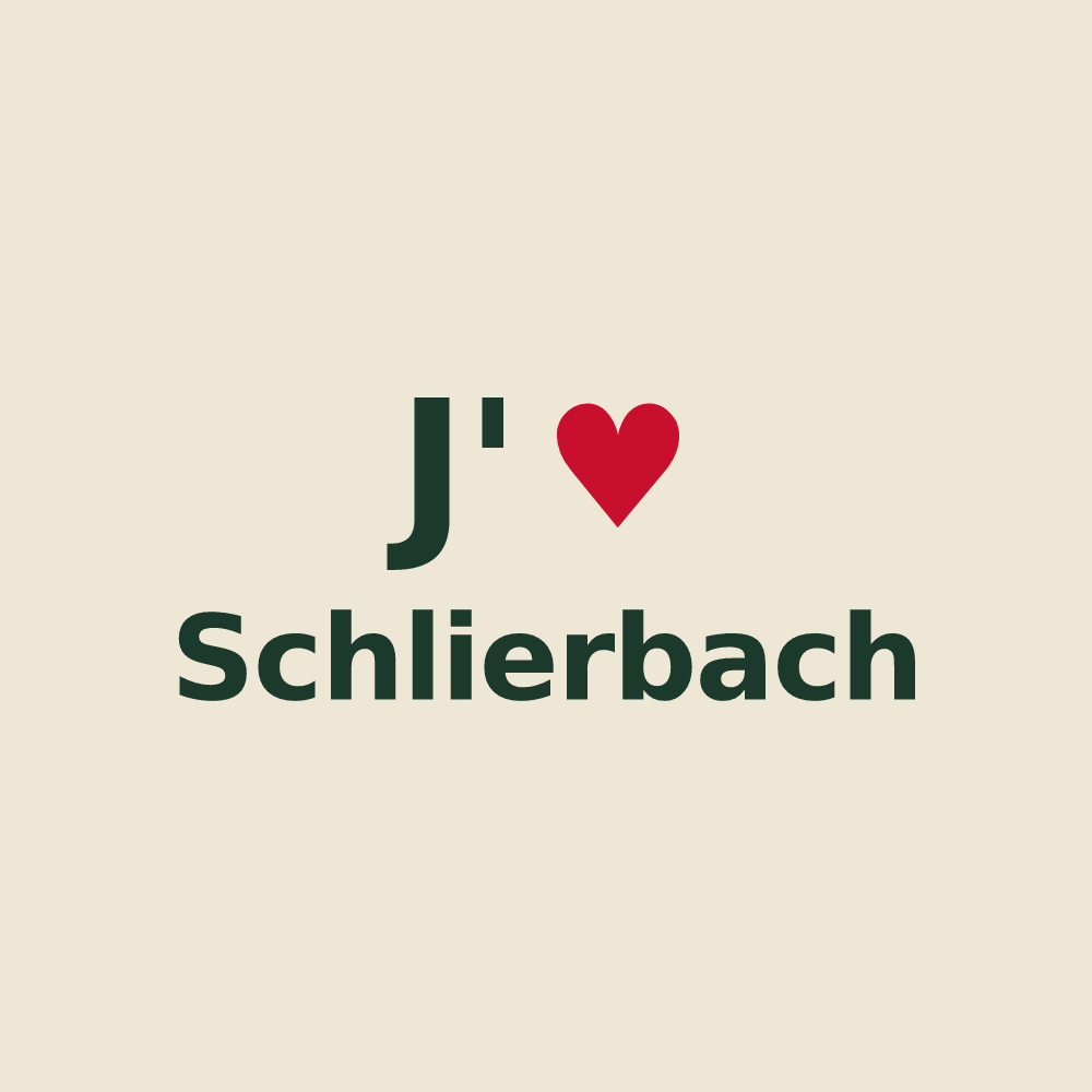 Tote bag personnalisé Schlierbach — design J'aime Schlierbach