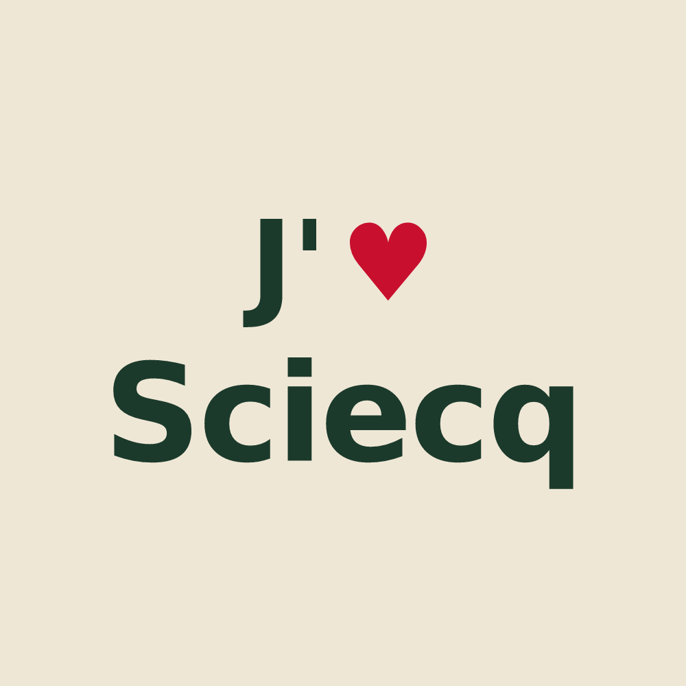 Tote bag personnalisé Sciecq — design J'aime Sciecq