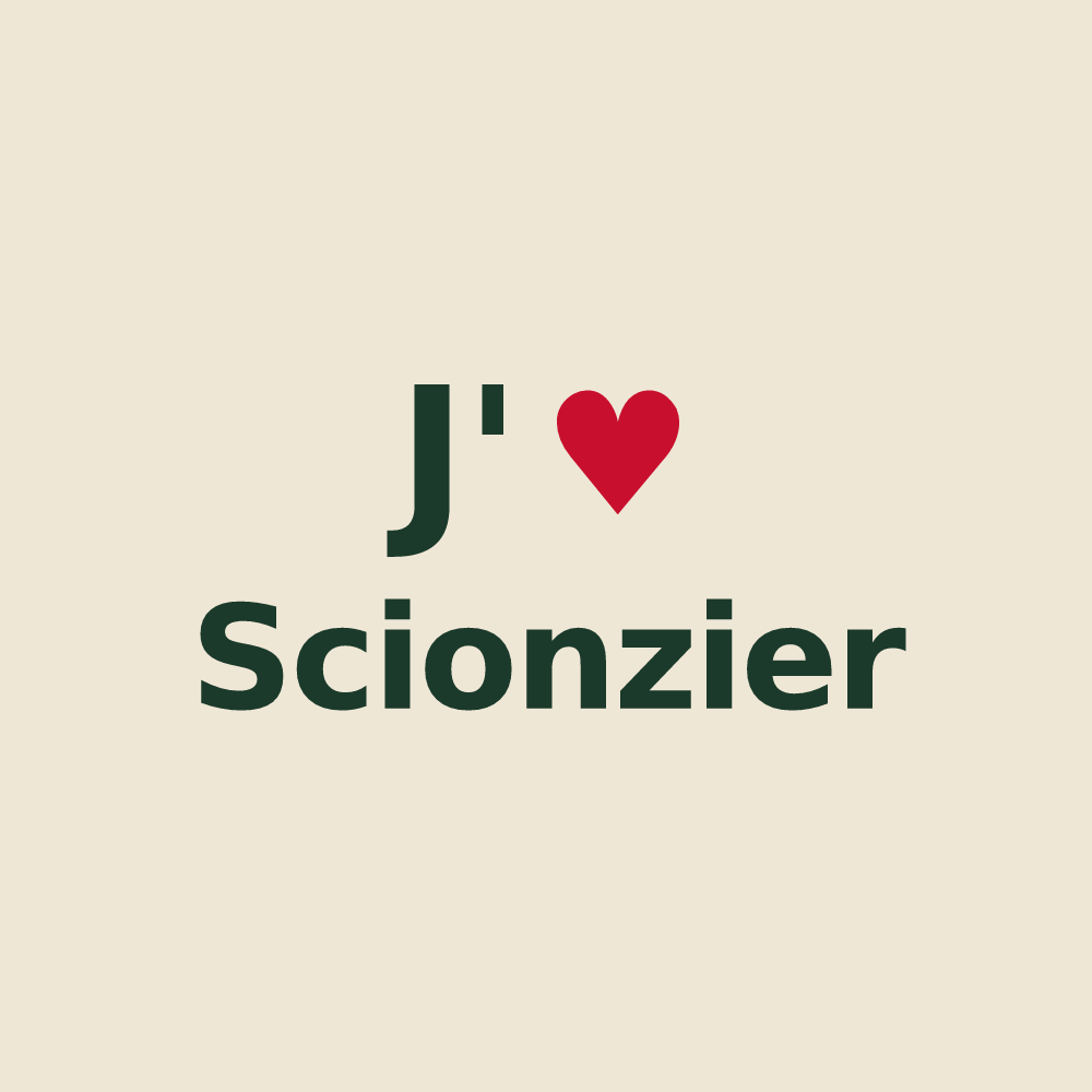 Tote bag personnalisé Scionzier — design J'aime Scionzier