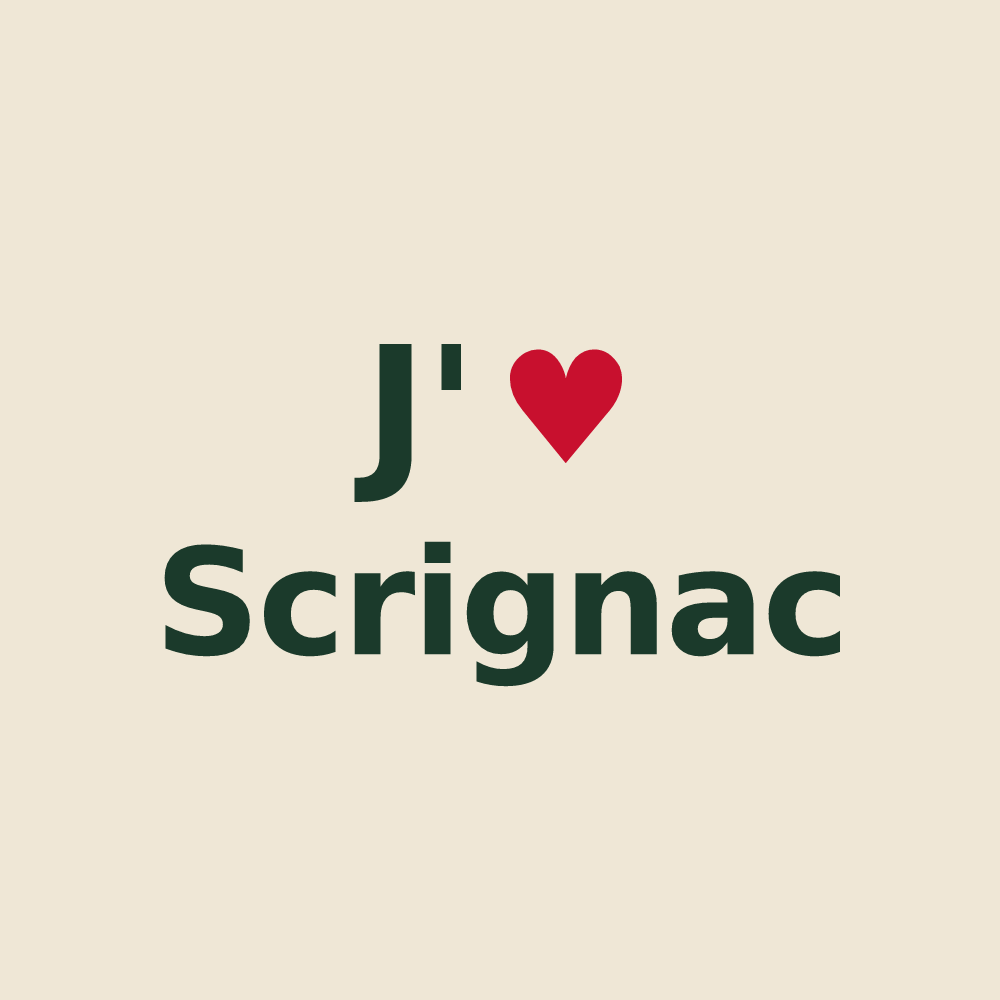 Tote bag personnalisé Scrignac — design J'aime Scrignac