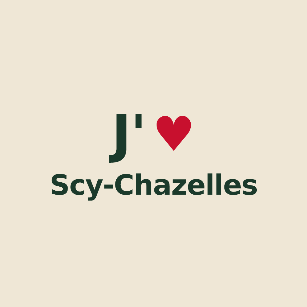 Tote bag personnalisé Scy-Chazelles — design J'aime Scy-Chazelles