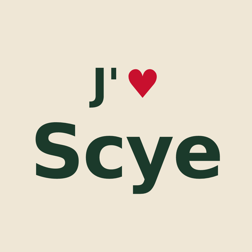 Tote bag personnalisé Scye — design J'aime Scye