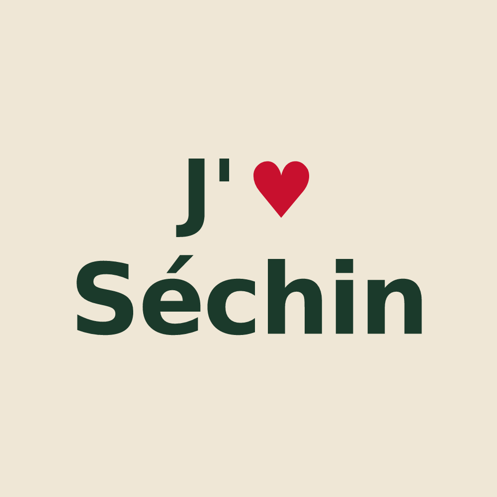 Tote bag personnalisé Séchin — design J'aime Séchin