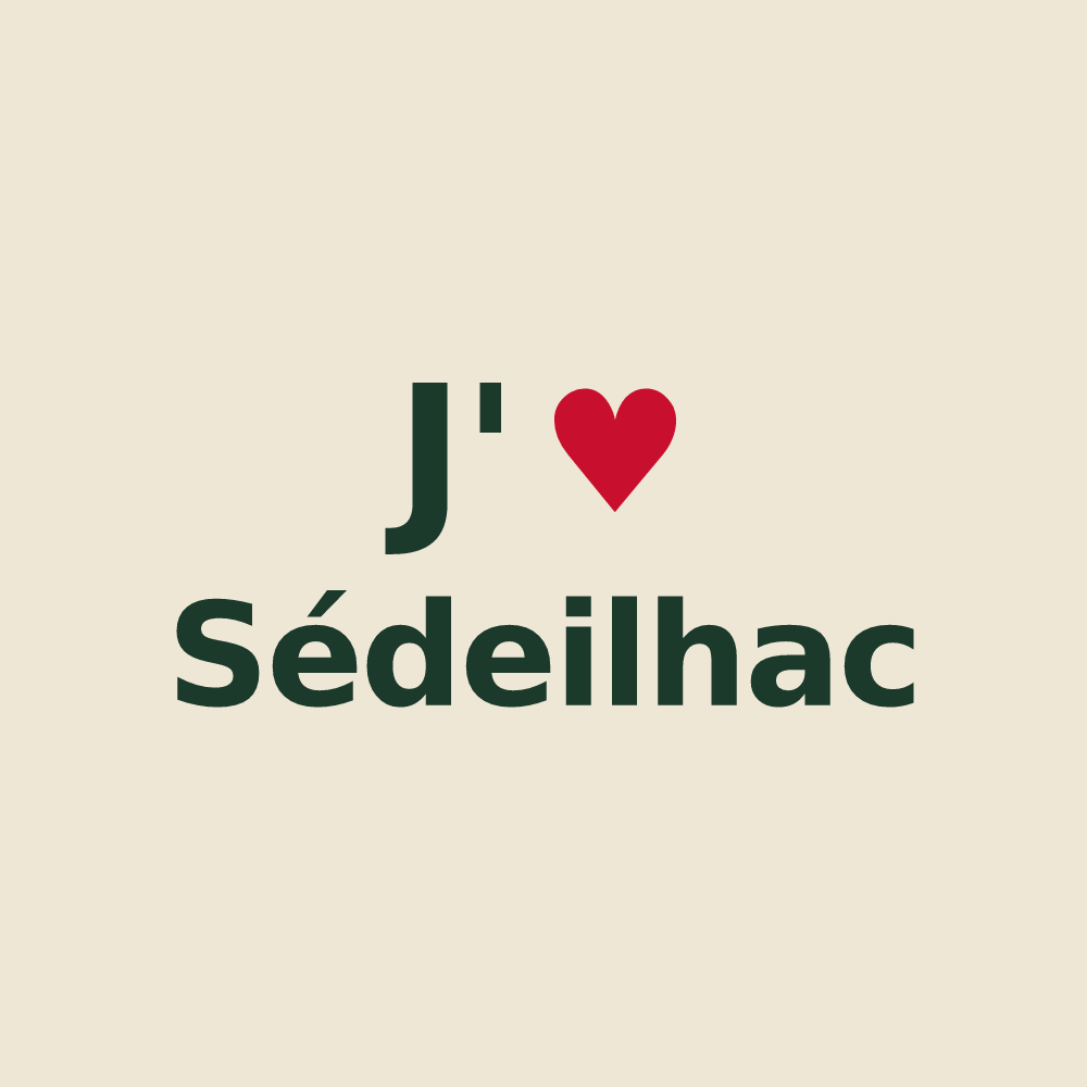 Tote bag personnalisé Sédeilhac — design J'aime Sédeilhac
