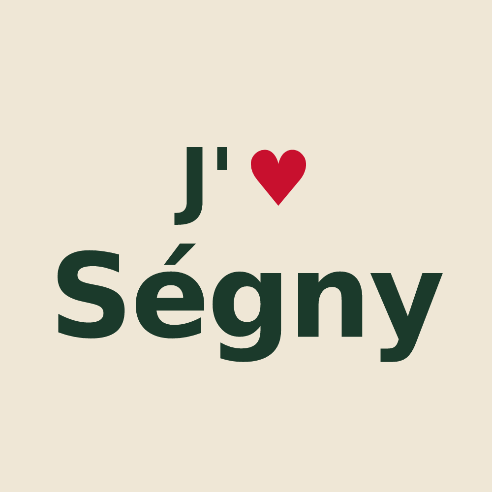 Tote bag personnalisé Ségny — design J'aime Ségny