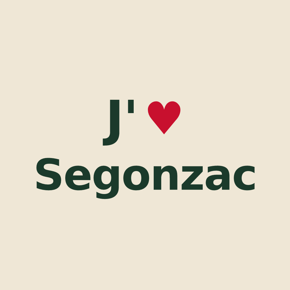 Tote bag personnalisé Segonzac — design J'aime Segonzac
