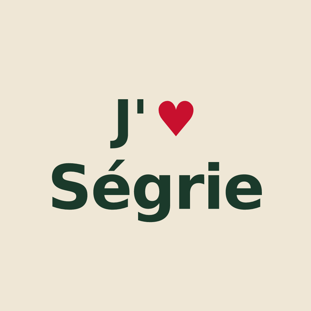 Tote bag personnalisé Ségrie — design J'aime Ségrie