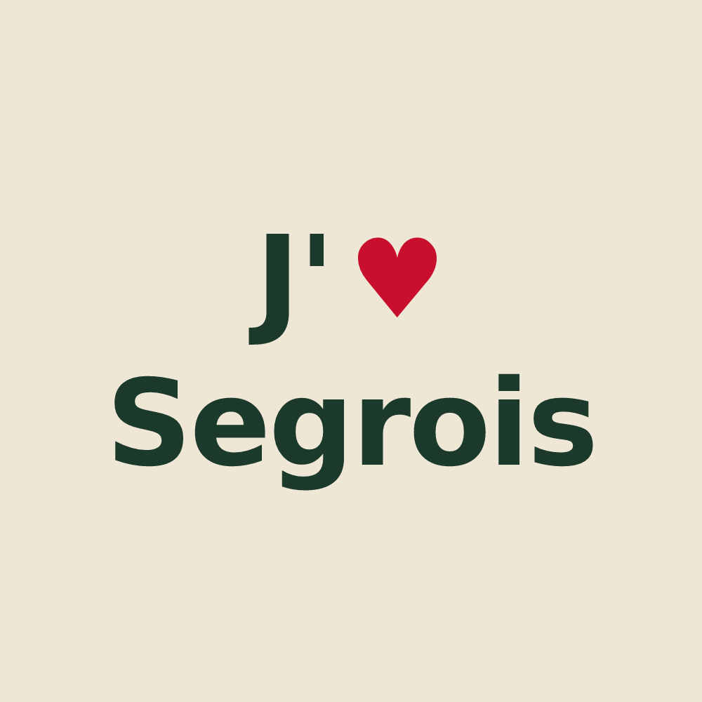 Tote bag personnalisé Segrois — design J'aime Segrois