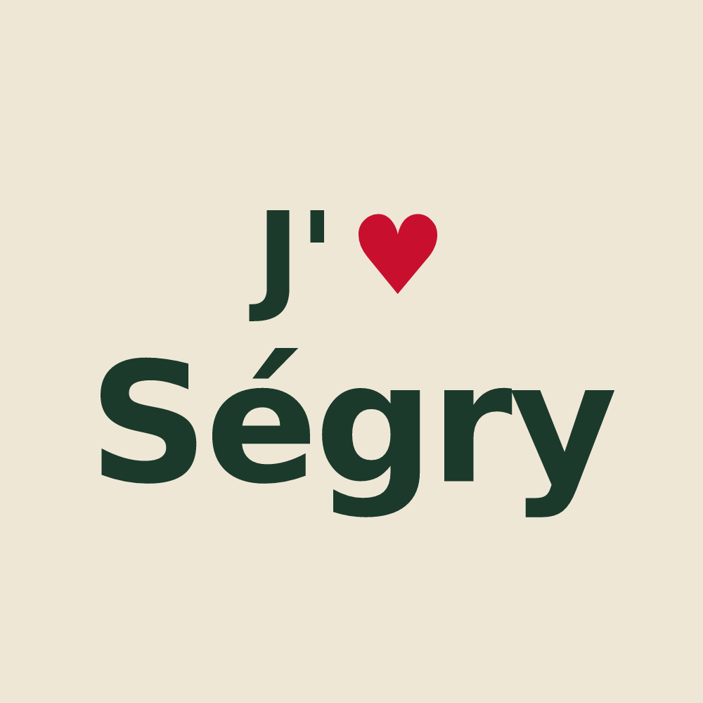 Tote bag personnalisé Ségry — design J'aime Ségry