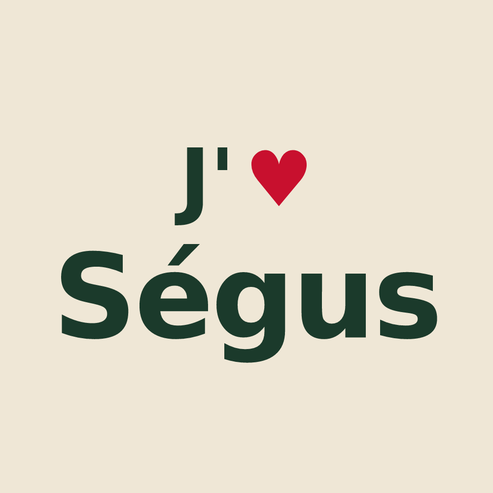 Tote bag personnalisé Ségus — design J'aime Ségus