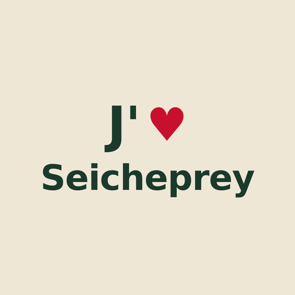 Tote bag personnalisé Seicheprey — design J'aime Seicheprey
