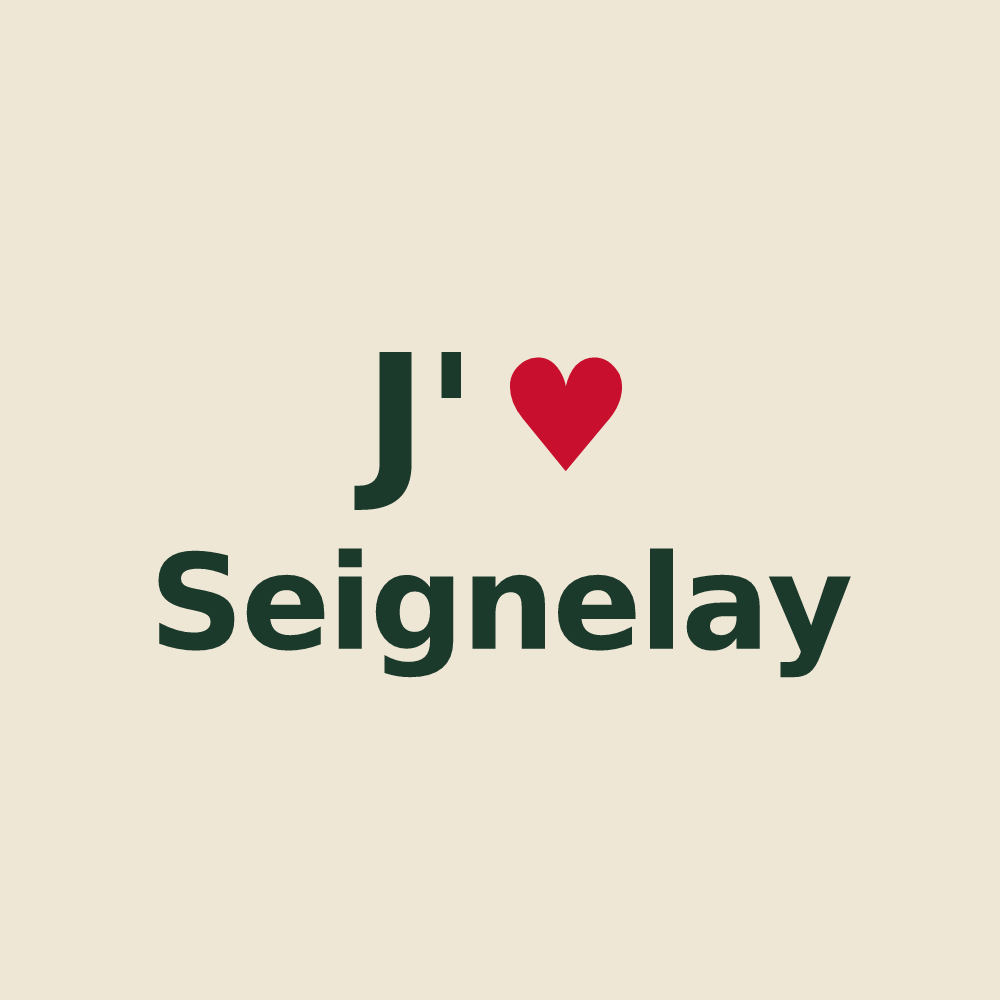 Tote bag personnalisé Seignelay — design J'aime Seignelay
