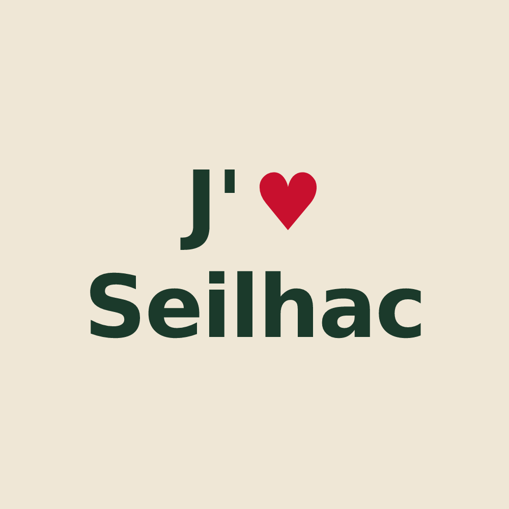 Tote bag personnalisé Seilhac — design J'aime Seilhac