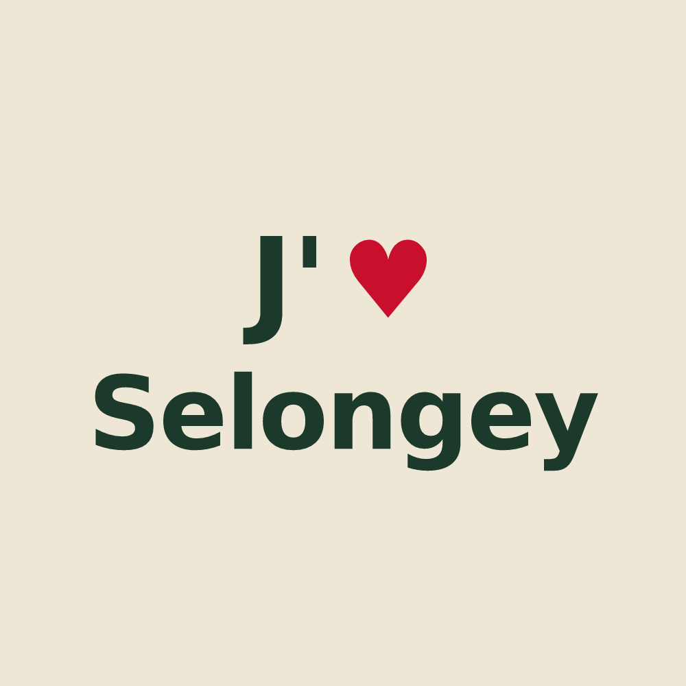 Tote bag personnalisé Selongey — design J'aime Selongey