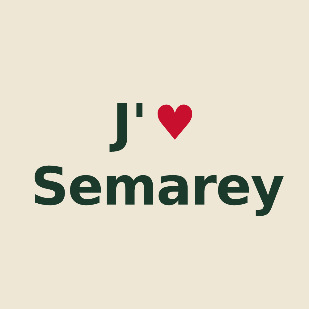 Tote bag personnalisé Semarey — design J'aime Semarey