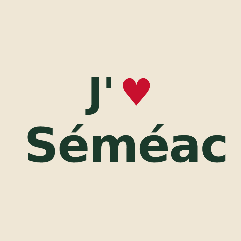 Tote bag personnalisé Séméac — design J'aime Séméac