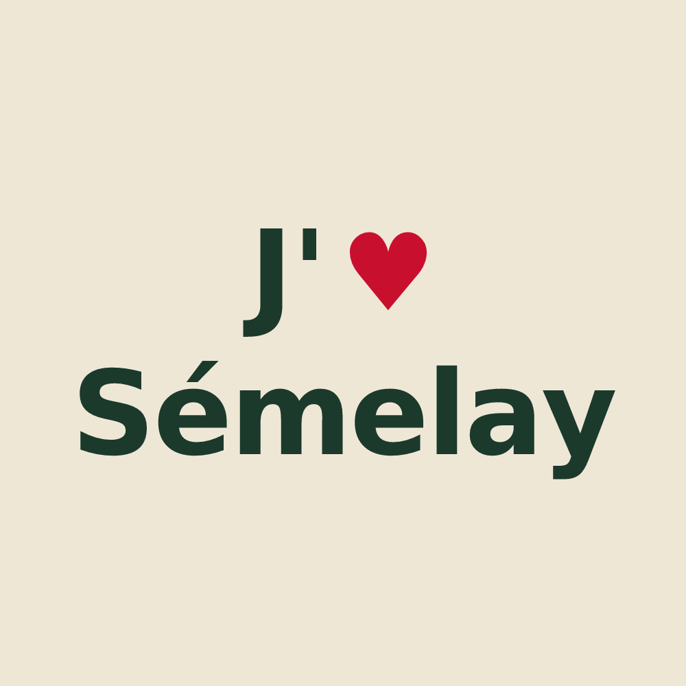 Tote bag personnalisé Sémelay — design J'aime Sémelay