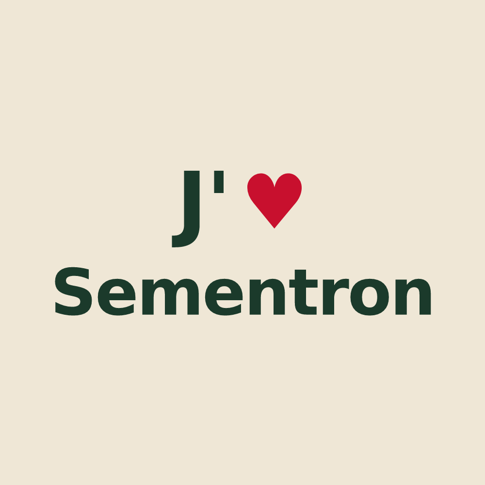 Tote bag personnalisé Sementron — design J'aime Sementron