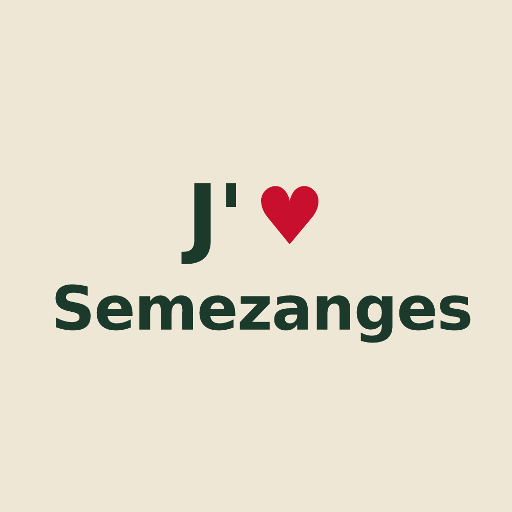 Tote bag personnalisé Semezanges — design J'aime Semezanges